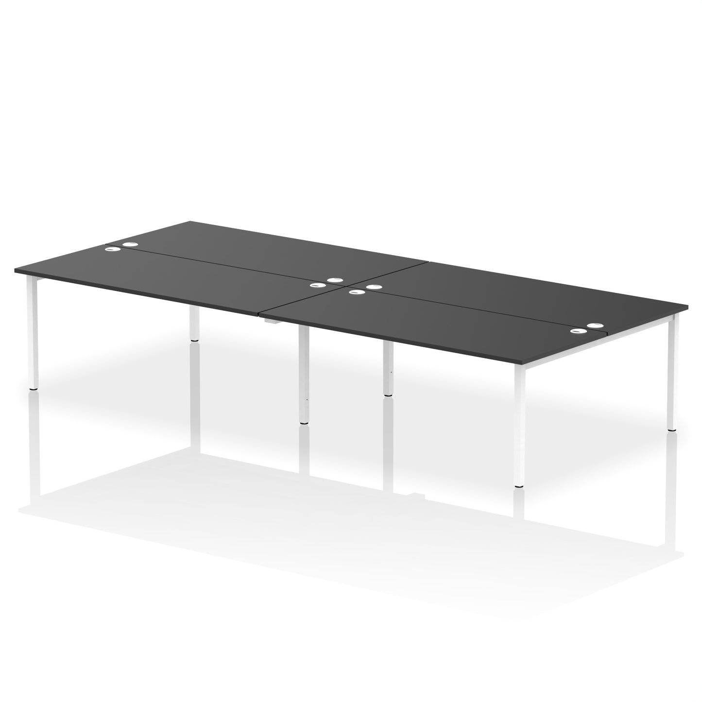 Impulse B2B Bench Desk - 4 Person - 2400mm, 2800mm, 3200mm, 3600mm - Multiple Colour Options