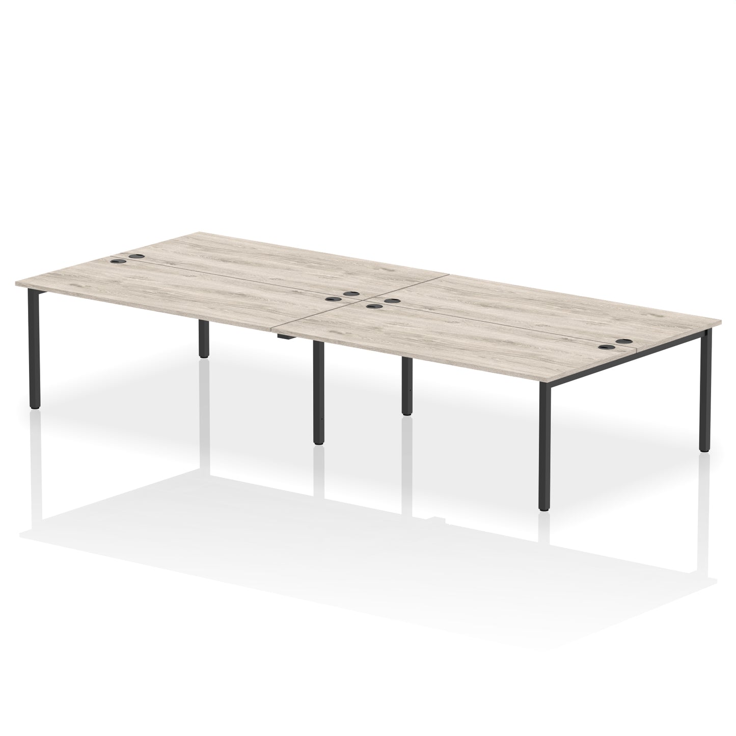 Impulse B2B Bench Desk - 4 Person - 2400mm, 2800mm, 3200mm, 3600mm - Multiple Colour Options