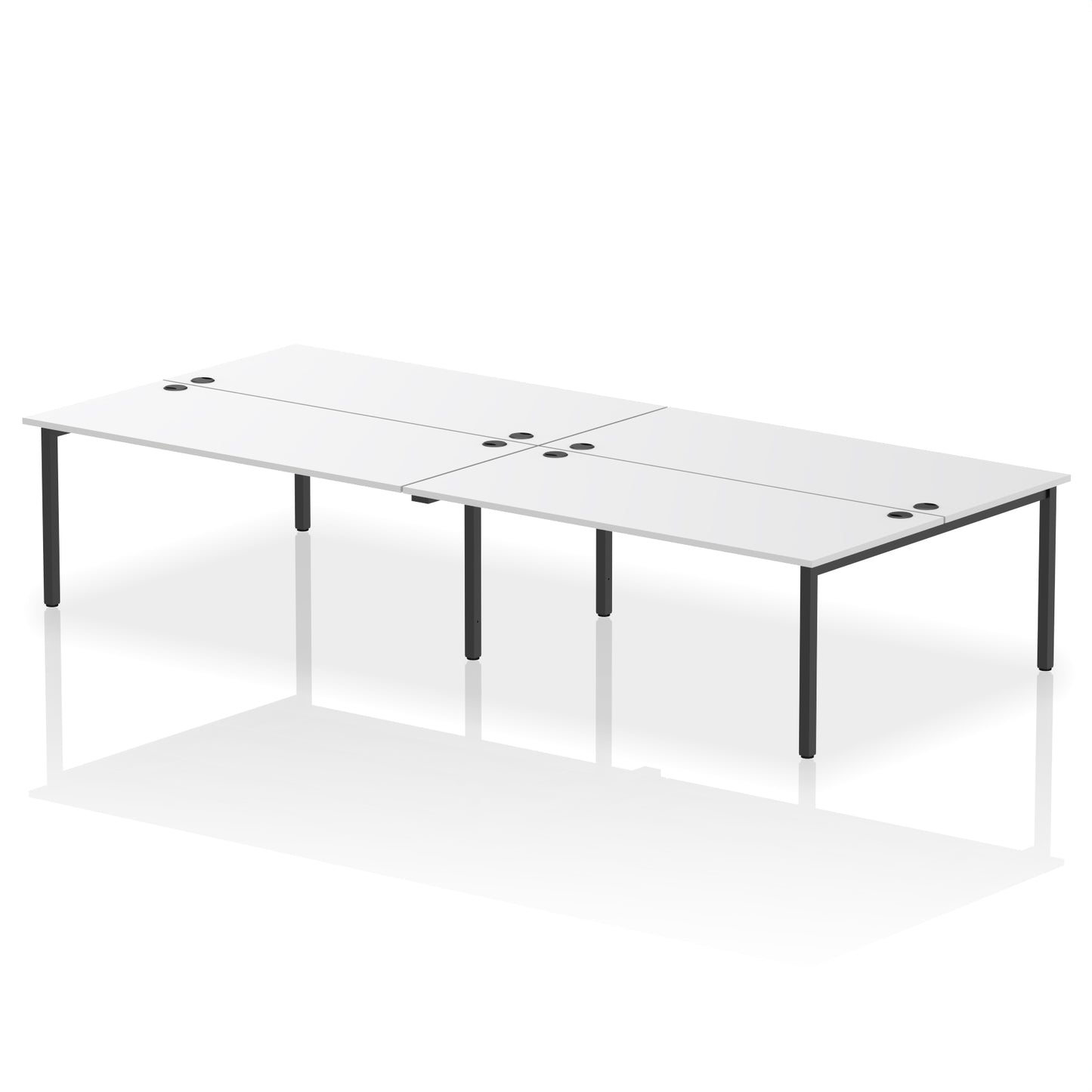 Impulse B2B Bench Desk - 4 Person - 2400mm, 2800mm, 3200mm, 3600mm - Multiple Colour Options