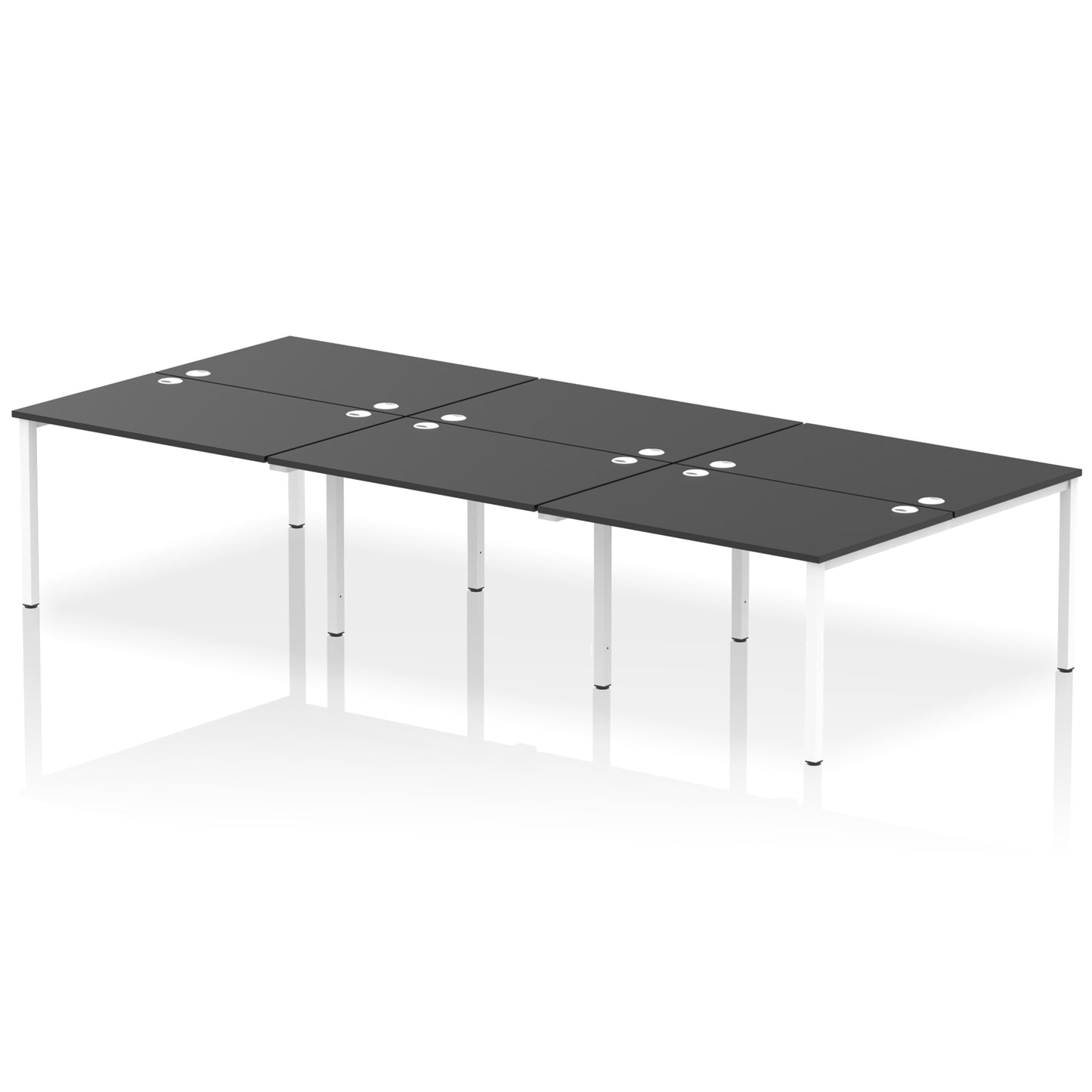 Impulse B2B Bench Desk - 6 Person - 3600mm, 4200mm, 4800mm, 5400mm - Multiple Colour Options