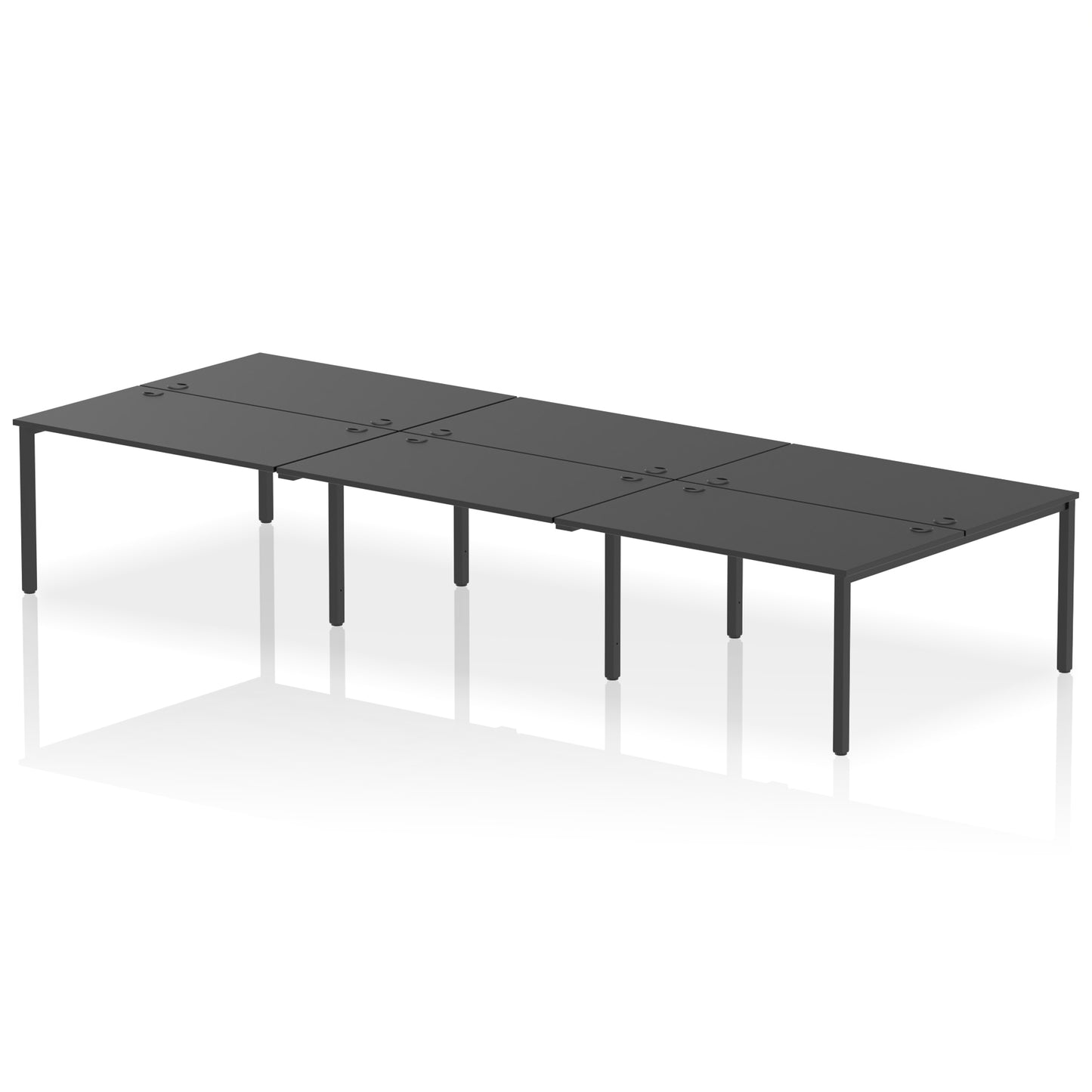 Impulse B2B Bench Desk - 6 Person - 3600mm, 4200mm, 4800mm, 5400mm - Multiple Colour Options