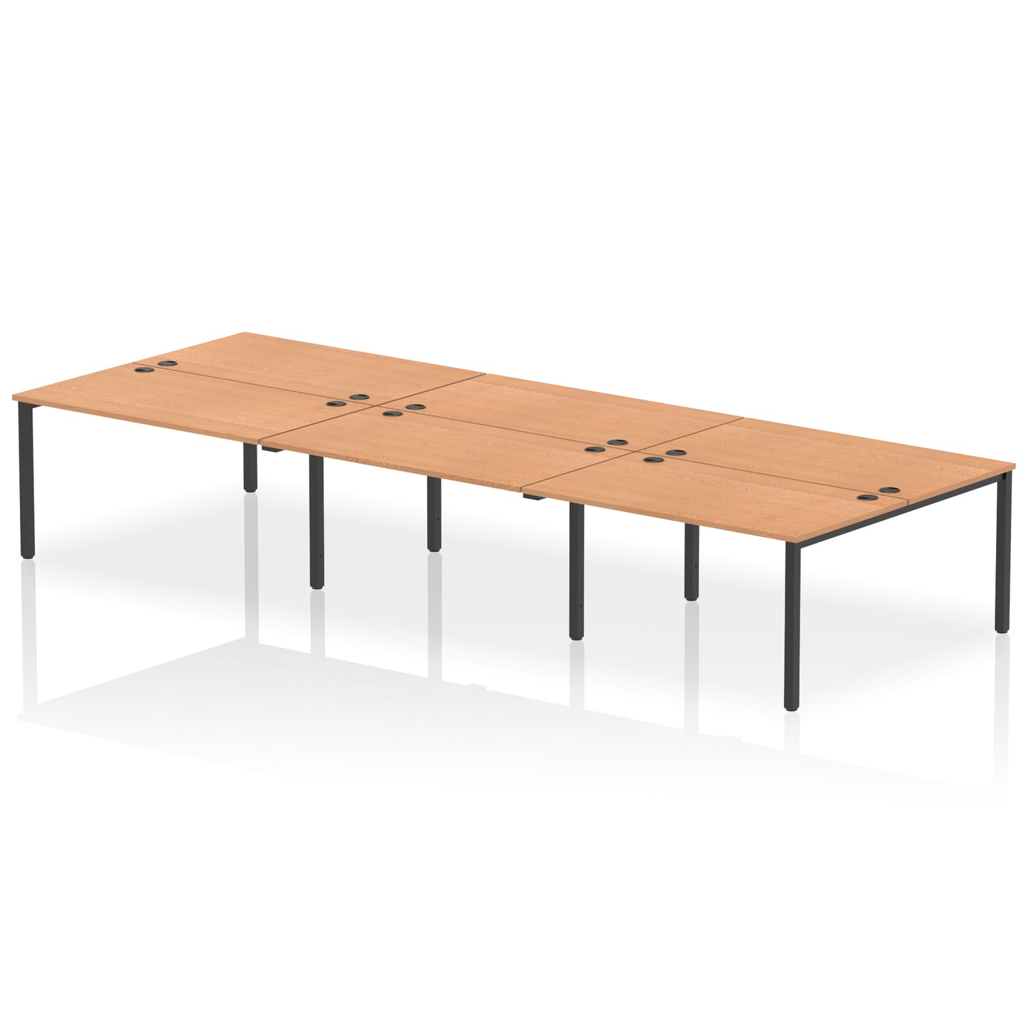 Impulse B2B Bench Desk - 6 Person - 3600mm, 4200mm, 4800mm, 5400mm - Multiple Colour Options