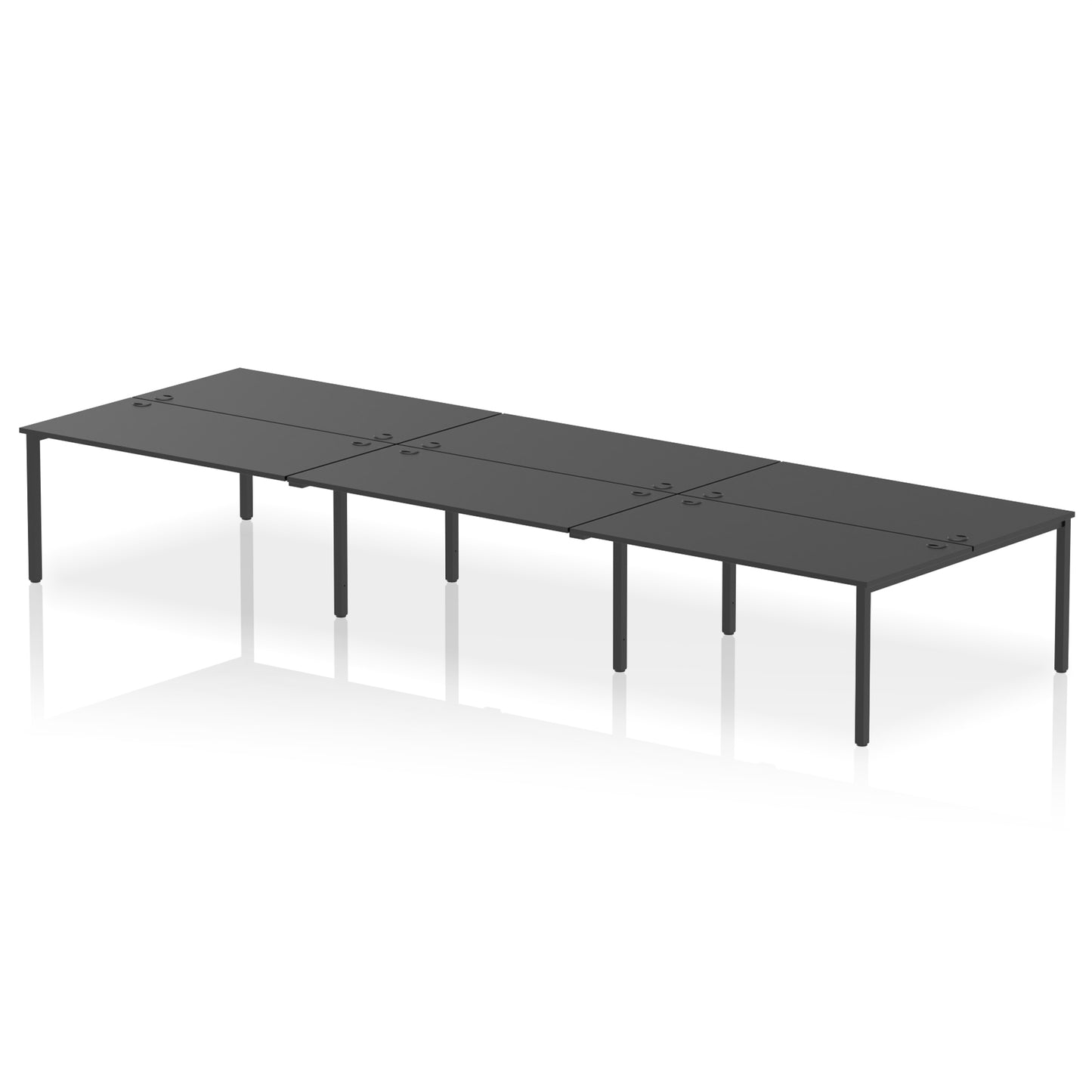 Impulse B2B Bench Desk - 6 Person - 3600mm, 4200mm, 4800mm, 5400mm - Multiple Colour Options