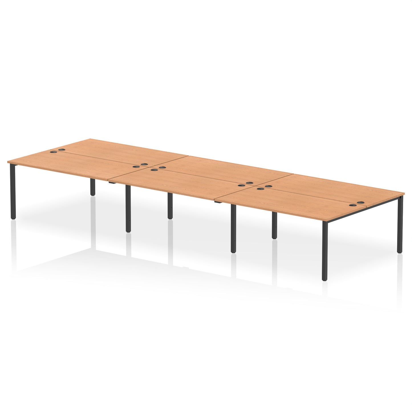 Impulse B2B Bench Desk - 6 Person - 3600mm, 4200mm, 4800mm, 5400mm - Multiple Colour Options