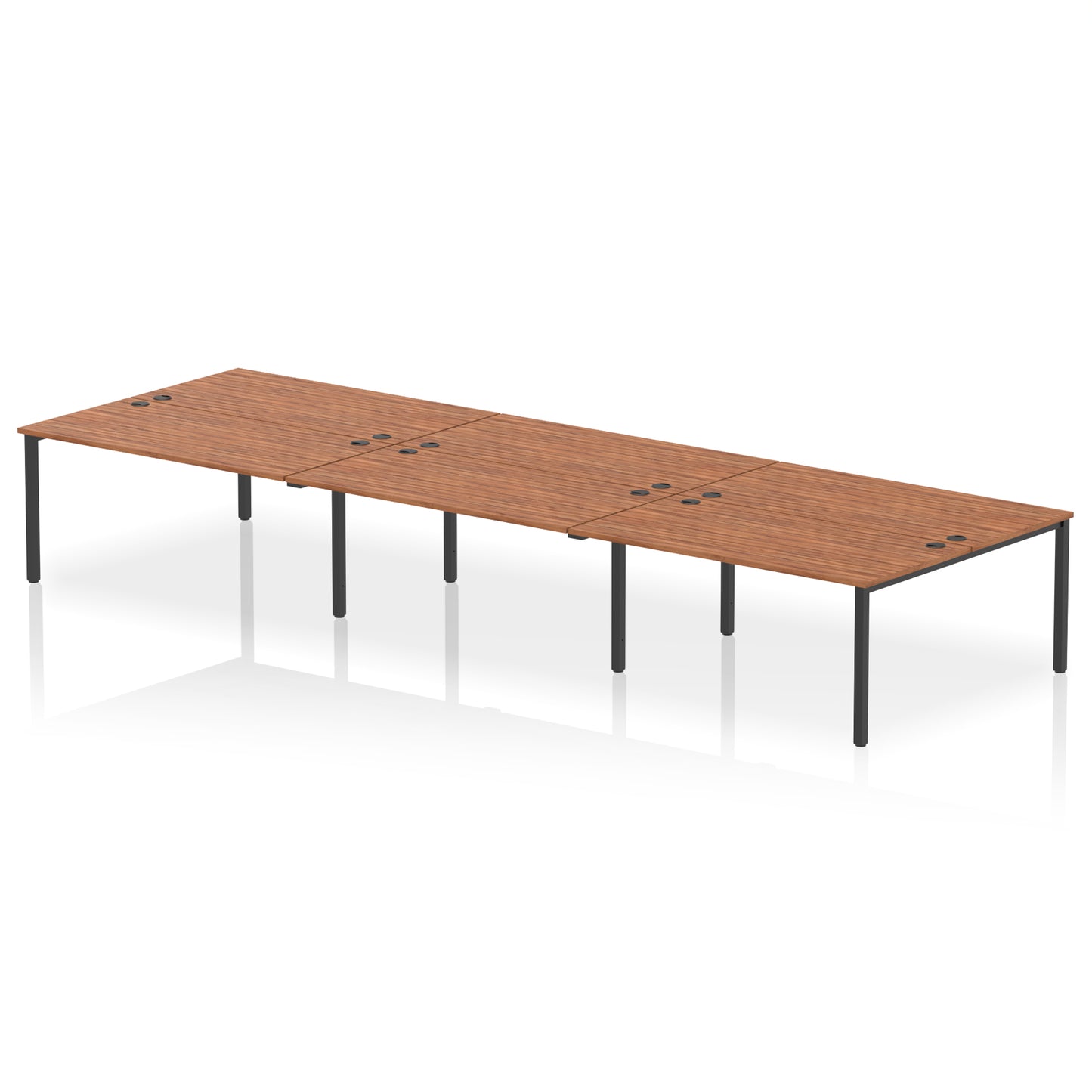 Impulse B2B Bench Desk - 6 Person - 3600mm, 4200mm, 4800mm, 5400mm - Multiple Colour Options