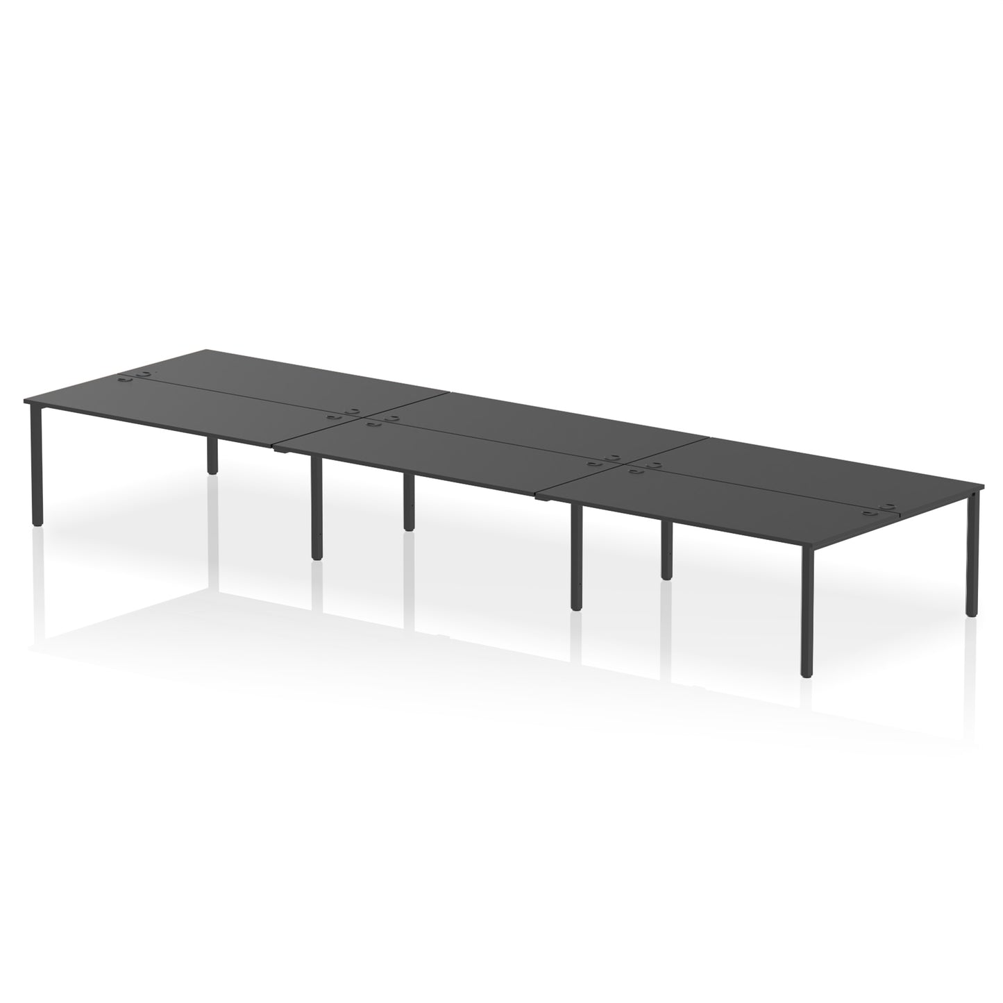 Impulse B2B Bench Desk - 6 Person - 3600mm, 4200mm, 4800mm, 5400mm - Multiple Colour Options