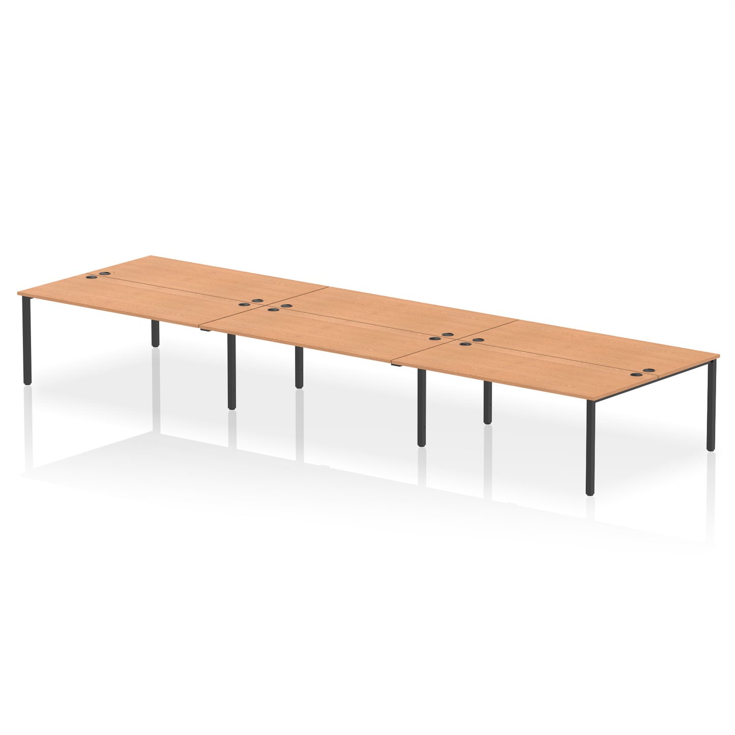 Impulse B2B Bench Desk - 6 Person - 3600mm, 4200mm, 4800mm, 5400mm - Multiple Colour Options