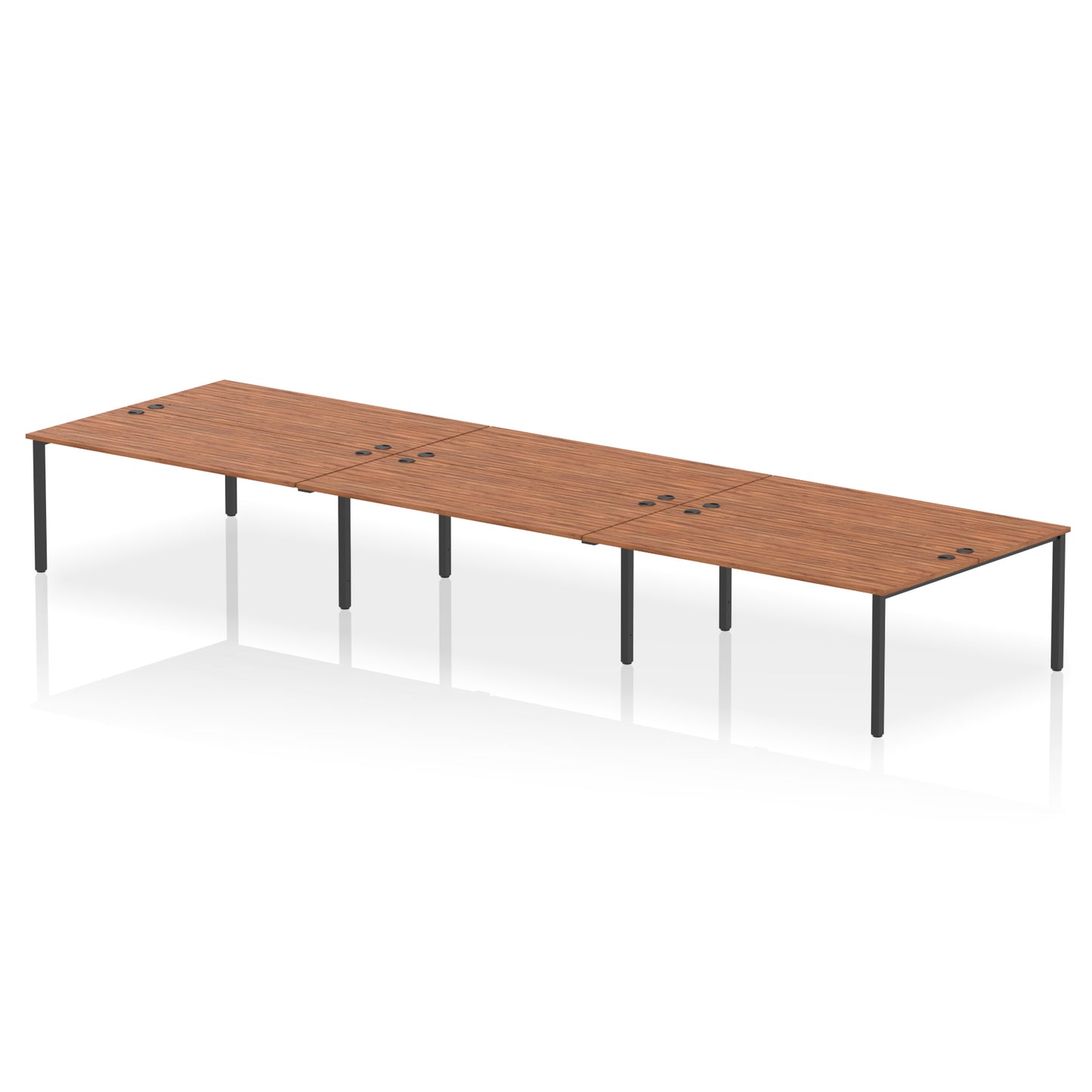 Impulse B2B Bench Desk - 6 Person - 3600mm, 4200mm, 4800mm, 5400mm - Multiple Colour Options