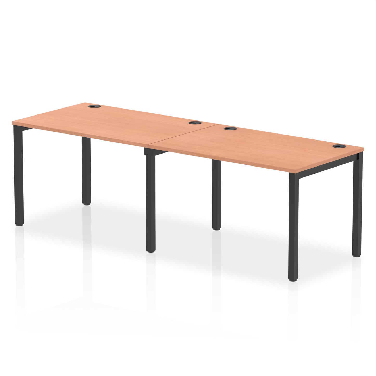 Impulse Single Row Bench Desk - 2 Person - 2400mm, 2800mm, 3200mm, 3600mm - Multiple Colour Options