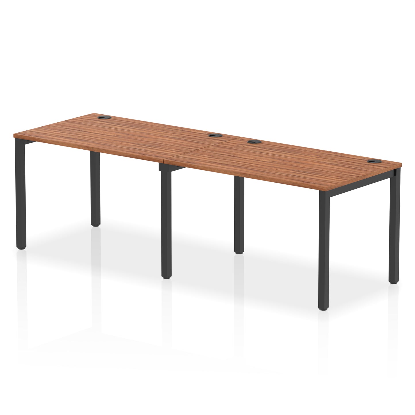 Impulse Single Row Bench Desk - 2 Person - 2400mm, 2800mm, 3200mm, 3600mm - Multiple Colour Options