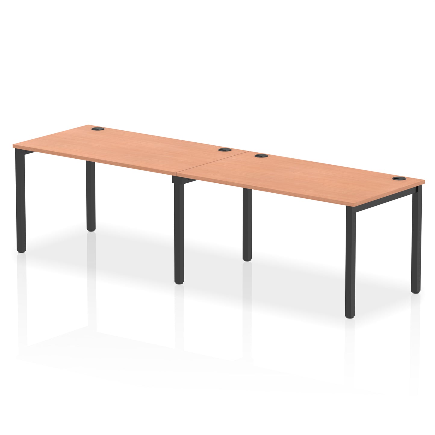 Impulse Single Row Bench Desk - 2 Person - 2400mm, 2800mm, 3200mm, 3600mm - Multiple Colour Options