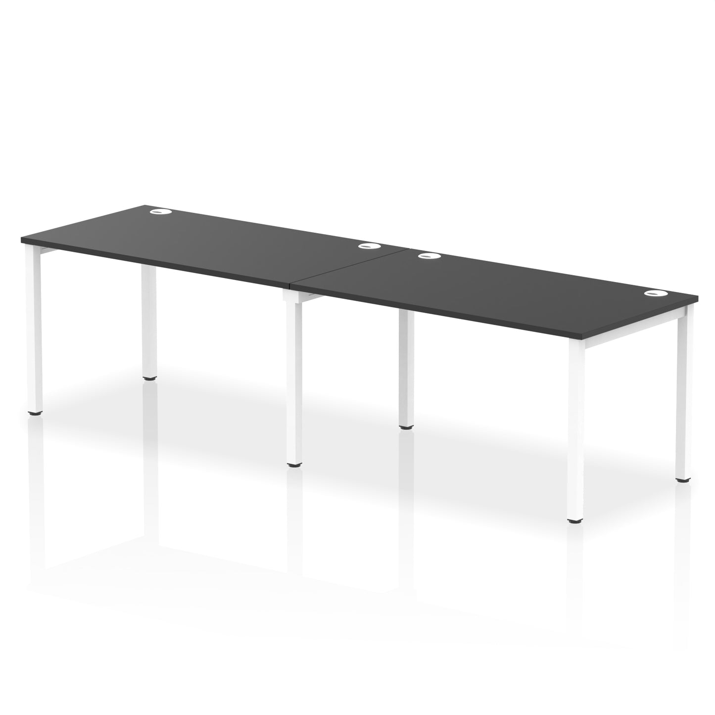 Impulse Single Row Bench Desk - 2 Person - 2400mm, 2800mm, 3200mm, 3600mm - Multiple Colour Options
