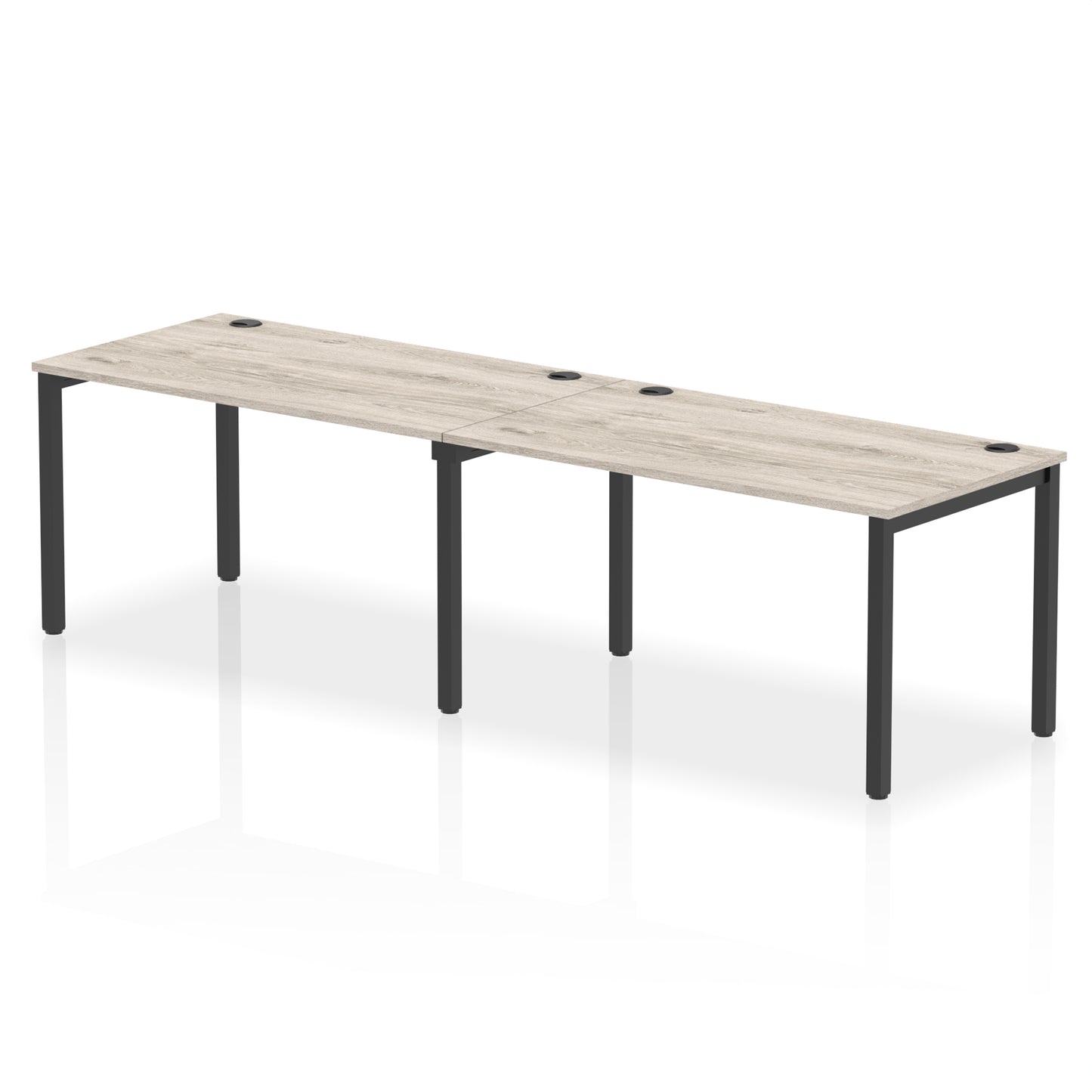 Impulse Single Row Bench Desk - 2 Person - 2400mm, 2800mm, 3200mm, 3600mm - Multiple Colour Options