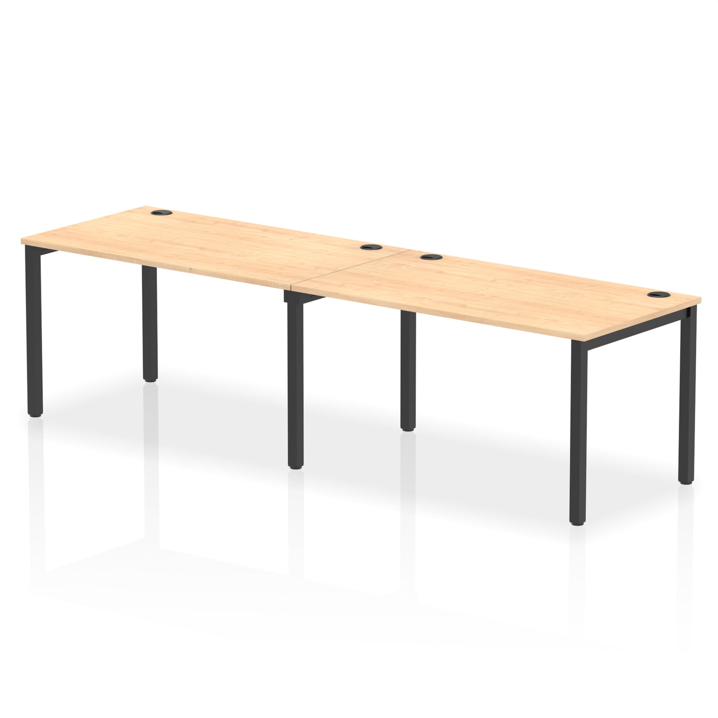 Impulse Single Row Bench Desk - 2 Person - 2400mm, 2800mm, 3200mm, 3600mm - Multiple Colour Options