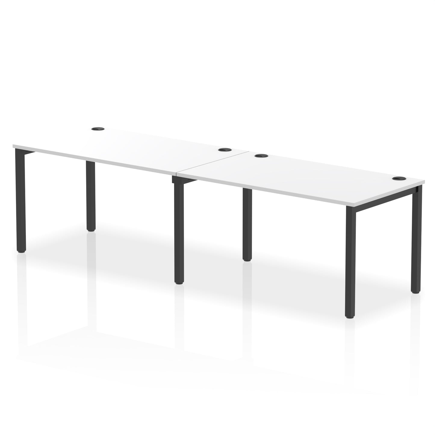 Impulse Single Row Bench Desk - 2 Person - 2400mm, 2800mm, 3200mm, 3600mm - Multiple Colour Options