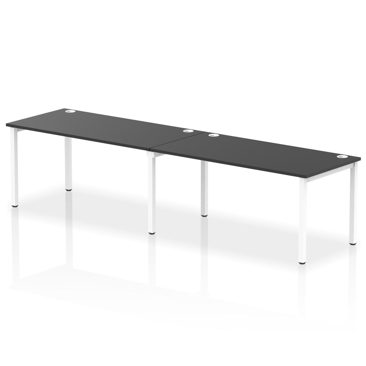 Impulse Single Row Bench Desk - 2 Person - 2400mm, 2800mm, 3200mm, 3600mm - Multiple Colour Options
