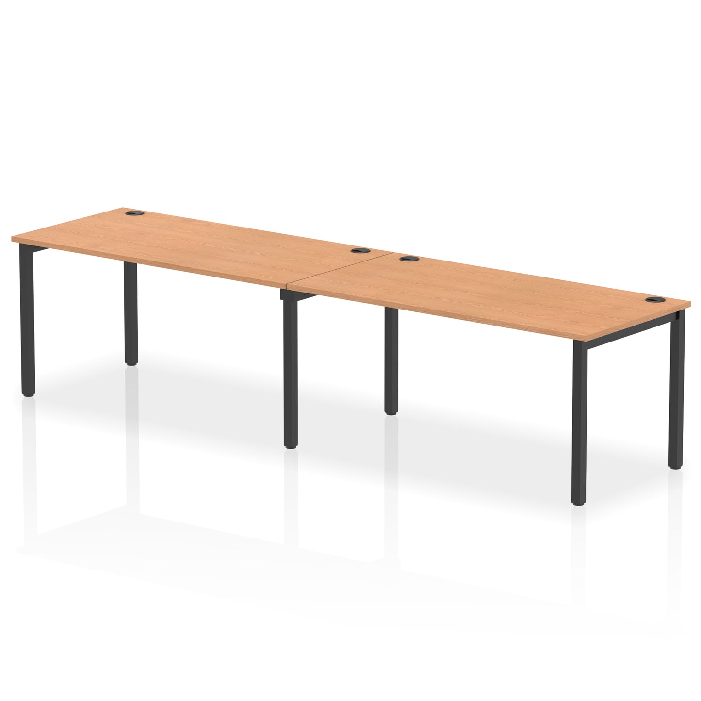 Impulse Single Row Bench Desk - 2 Person - 2400mm, 2800mm, 3200mm, 3600mm - Multiple Colour Options