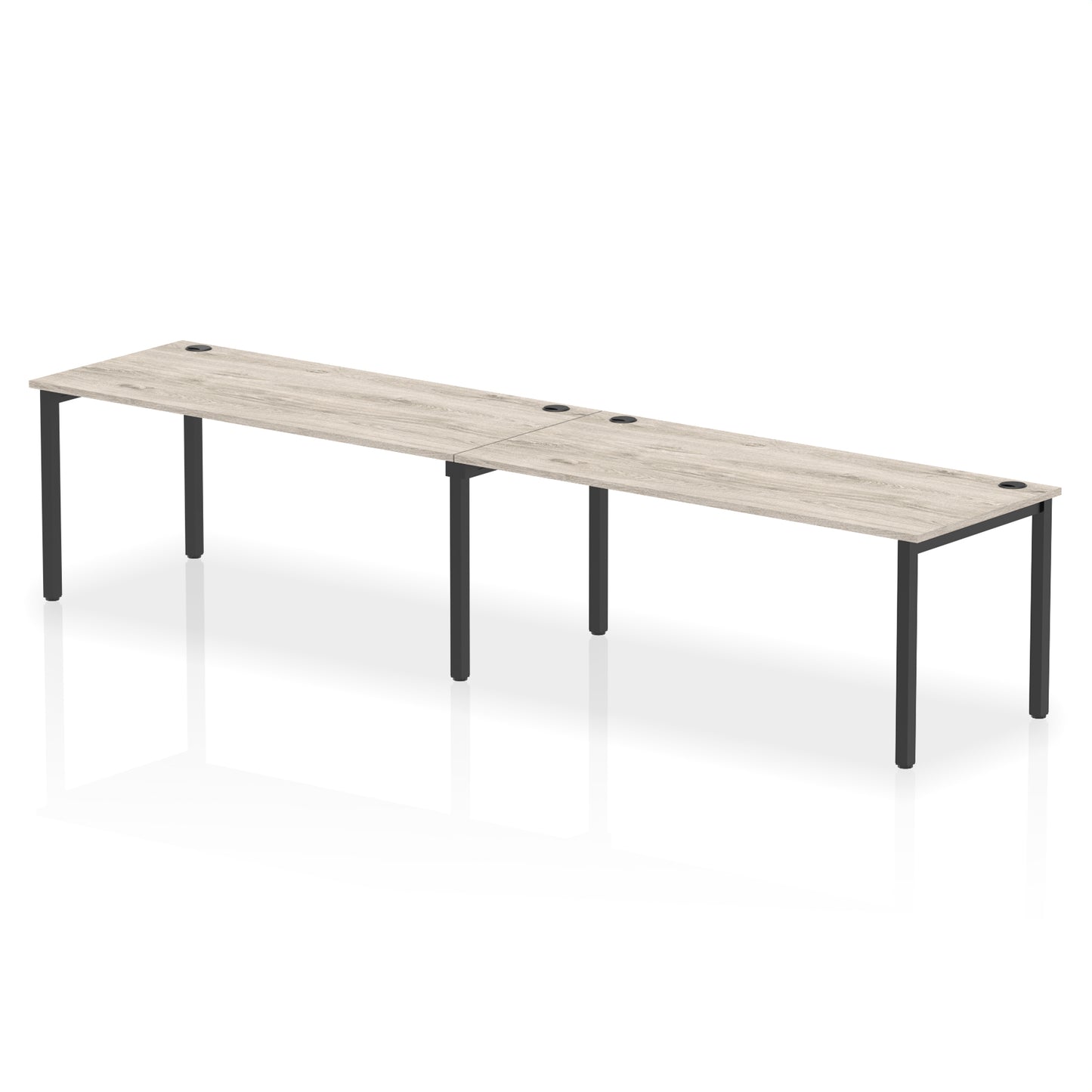 Impulse Single Row Bench Desk - 2 Person - 2400mm, 2800mm, 3200mm, 3600mm - Multiple Colour Options