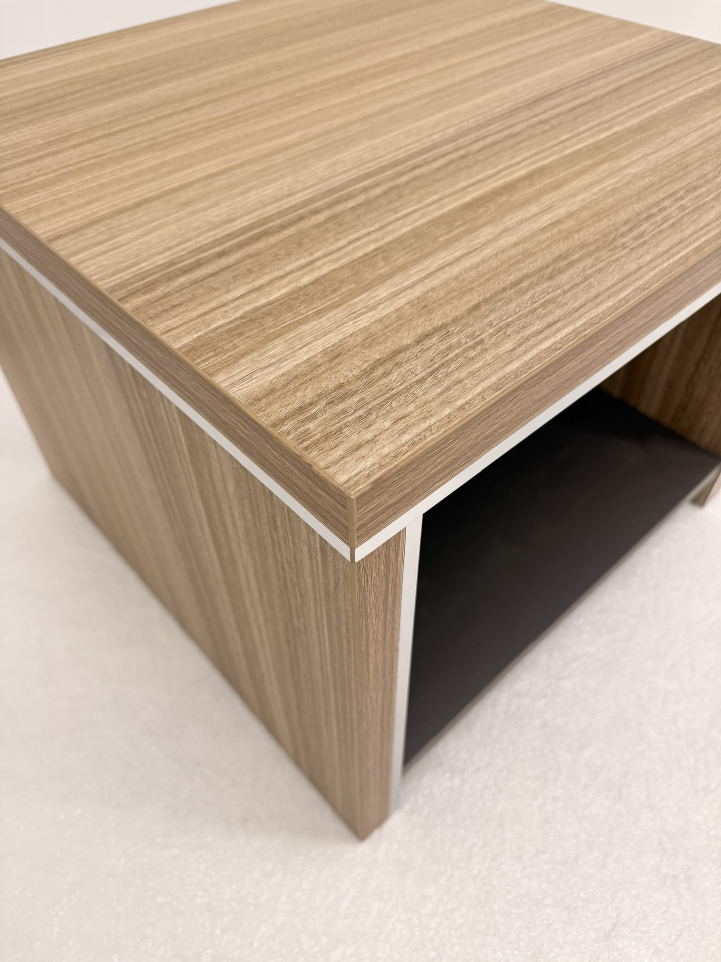 Modern Executive Golden Oak Square Coffee Table - 550mm - PM02-F0106
