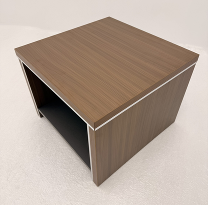 Modern Executive Walnut Square Coffee Table - 550mm - PM02-F0106