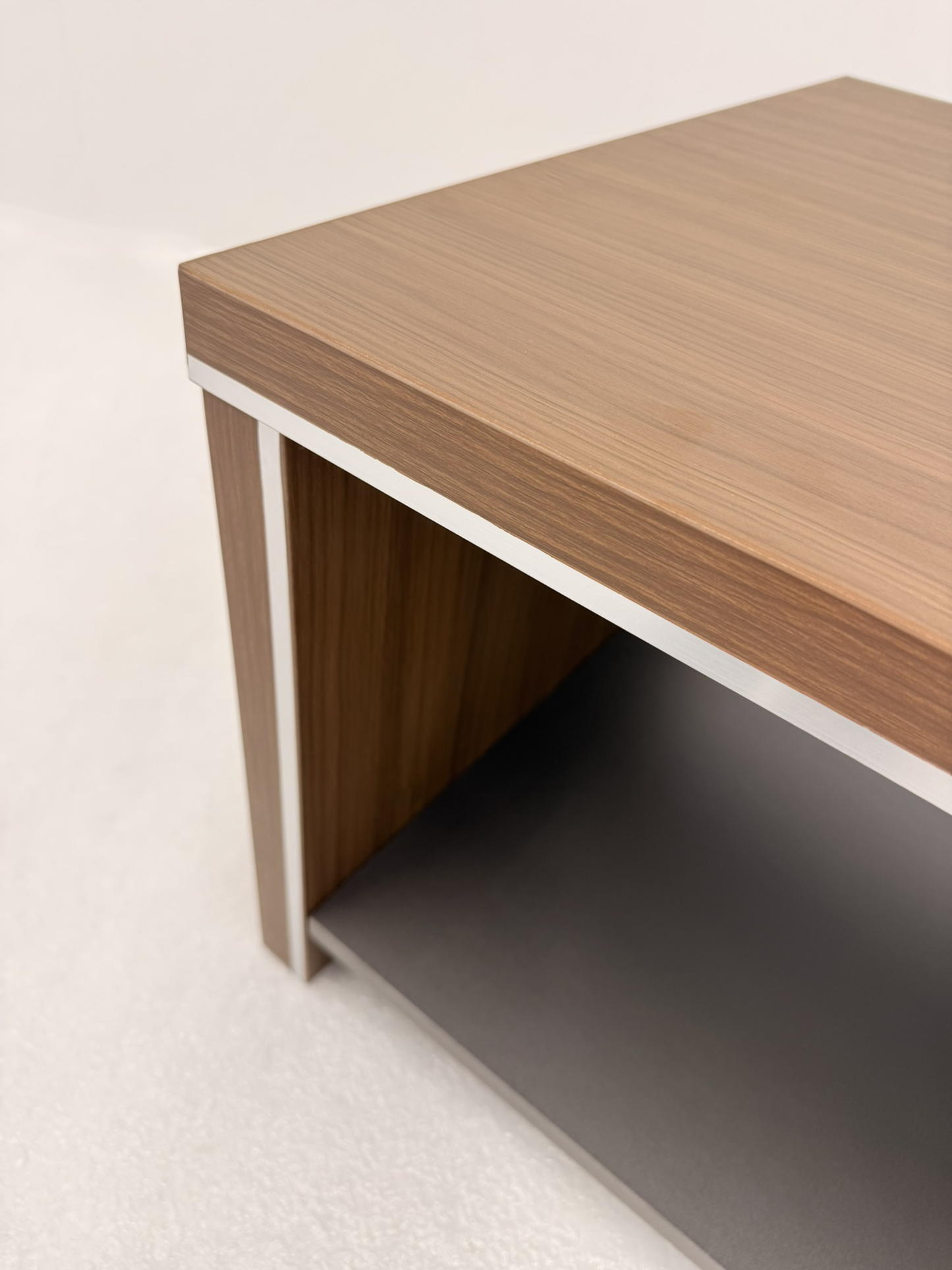 Modern Executive Walnut Square Coffee Table - 550mm - PM02-F0106