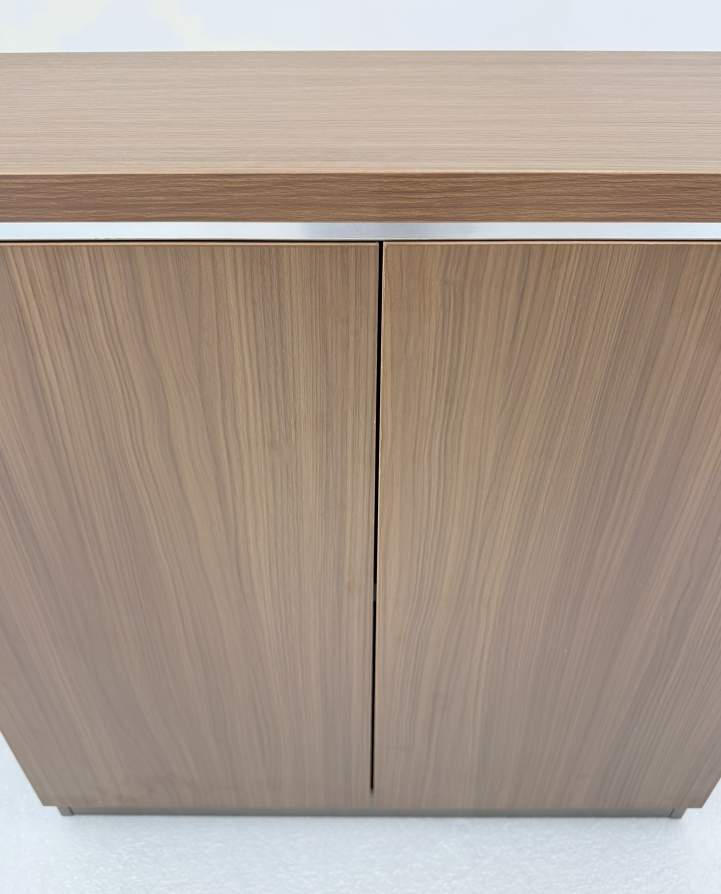 Modern Executive Walnut Two Door Storage Cupboard - 800mm - PM02-S0508
