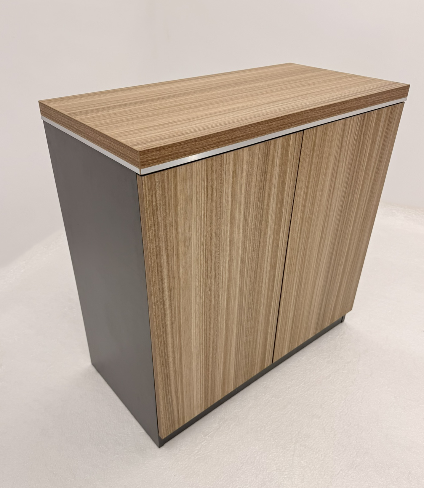 Modern Executive Golden Oak Two Door Storage Cupboard - 800mm - PM02-S0508