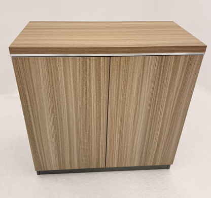 Modern Executive Golden Oak Two Door Storage Cupboard - 800mm - PM02-S0508