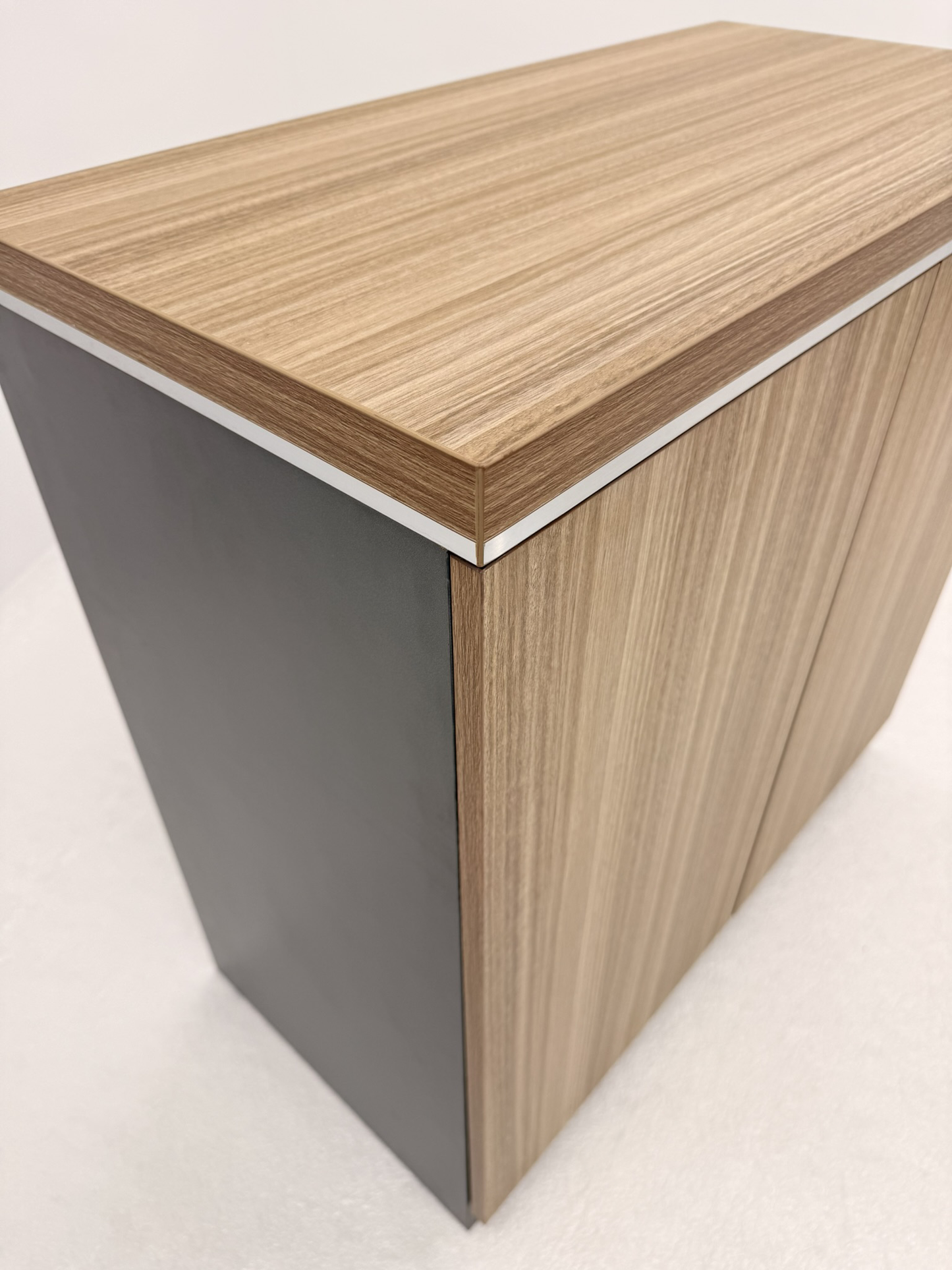 Modern Executive Golden Oak Two Door Storage Cupboard - 800mm - PM02-S0508