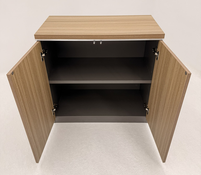 Modern Executive Golden Oak Two Door Storage Cupboard - 800mm - PM02-S0508