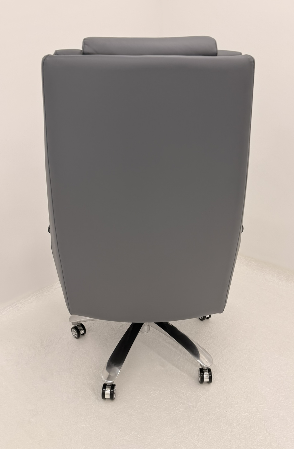 Genuine Hide Light Blue Leather High Back Executive Office Chair - KW-8618