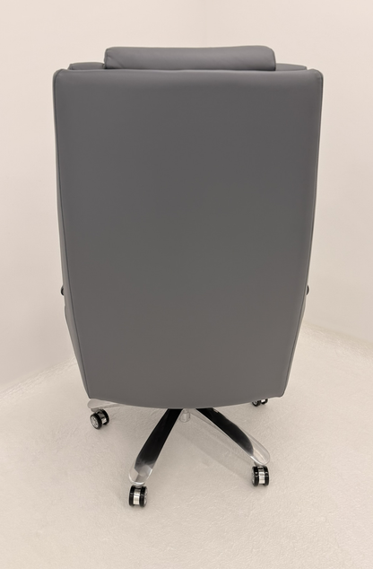 Genuine Hide Light Blue Leather High Back Executive Office Chair - KW-8618