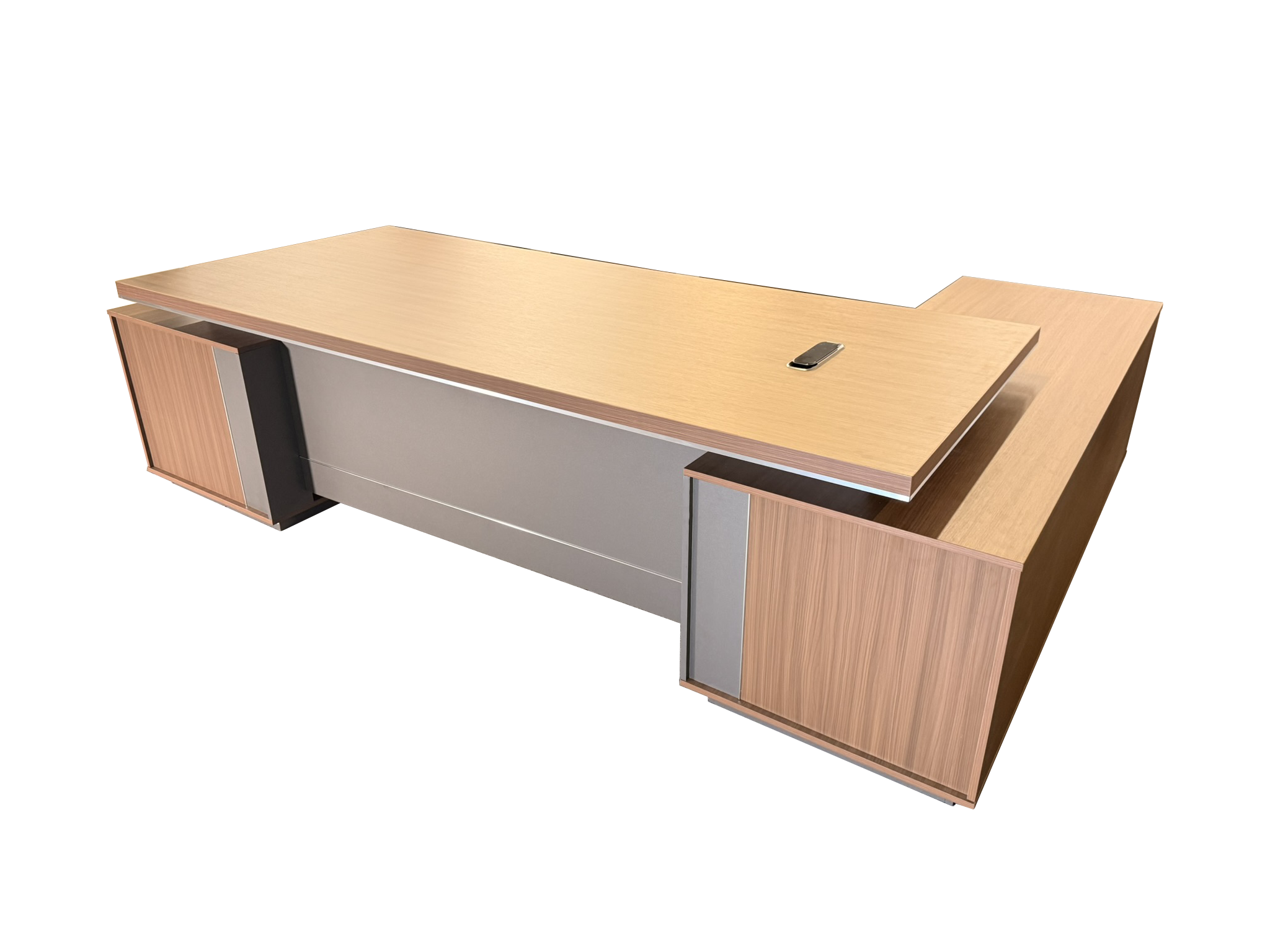 Modern Large Walnut Corner Executive Office Desk with Integrated Storage - 2800mm - PM02-D05 Huddersfield