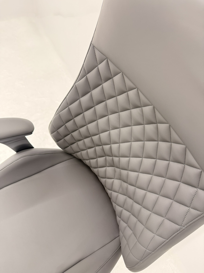 Contemporary Grey Leather Reclining Executive Office Chair - YS1107A