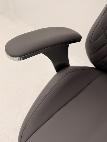 Contemporary Grey Leather Reclining Executive Office Chair - YS1107A