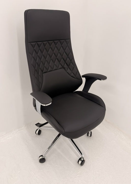 Contemporary Black Leather Reclining Executive Office Chair - YS-2915A