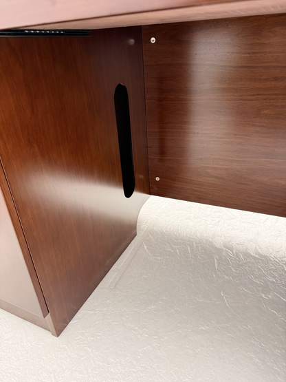 Traditional Executive Real Wood Veneer Home Office Desk in Walnut - 1600mm - UBA161