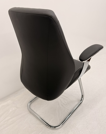 Black Leather Executive Visitors Chair - J1107C