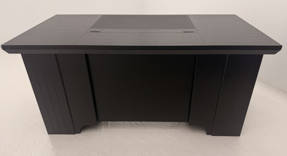 Modern Executive Real Wood Veneer Home Office Desk in Black Ash - 1400mm - L3F-UBA141