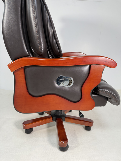Luxury Large Brown Leather Executive Office Chair - A00L