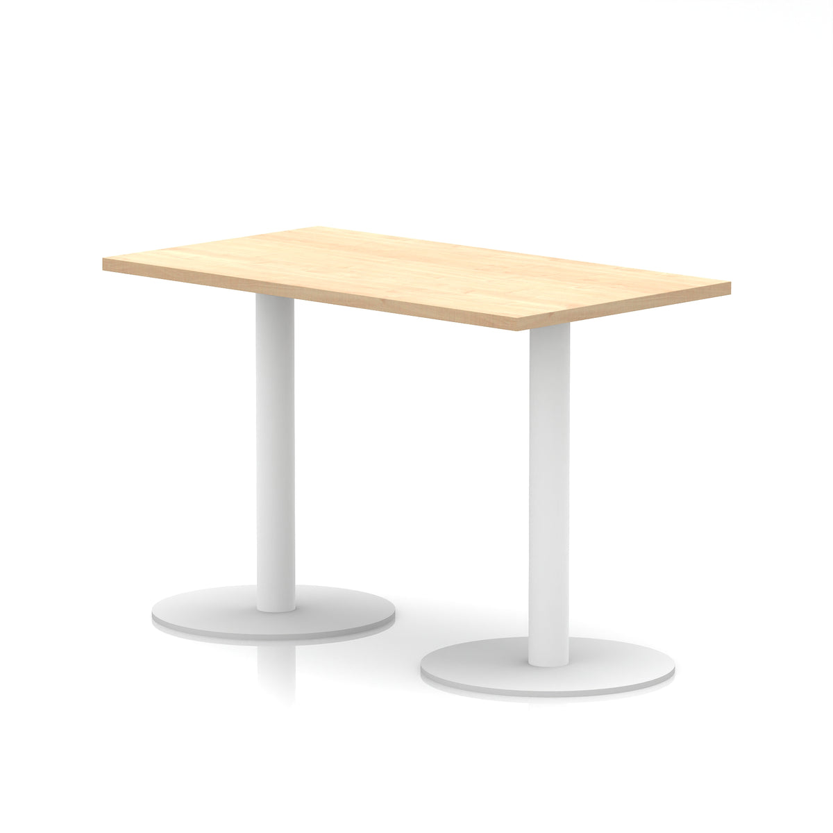 Italia Slimline Rectangular Poseur Table White Leg – Order Office Furniture