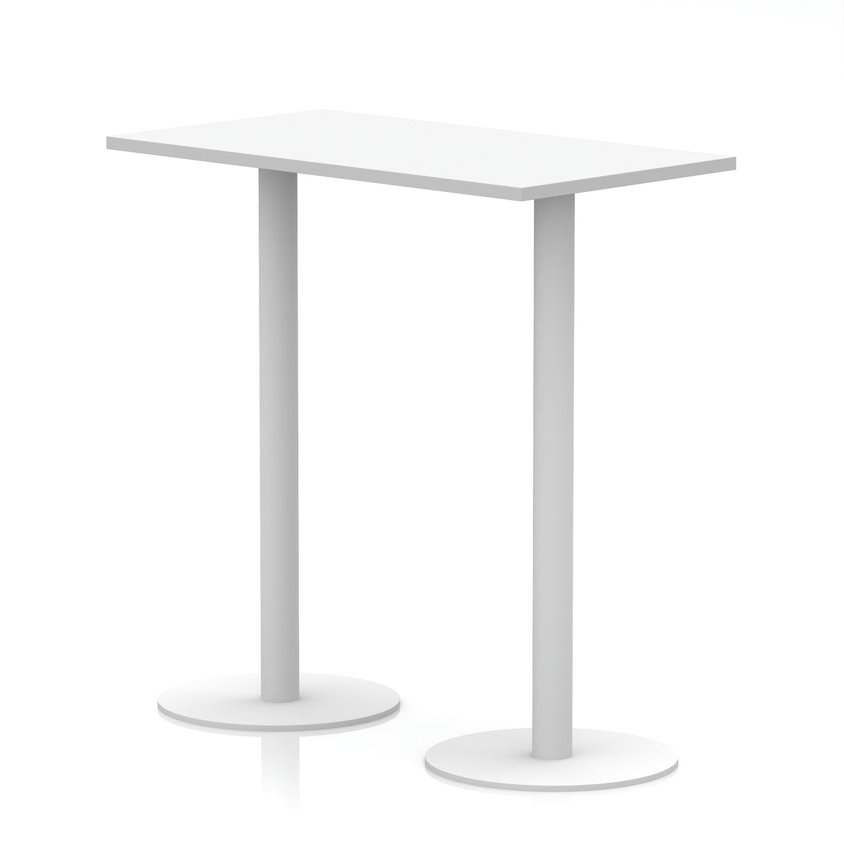 Italia Slimline Rectangular Poseur Table White Leg – Order Office Furniture