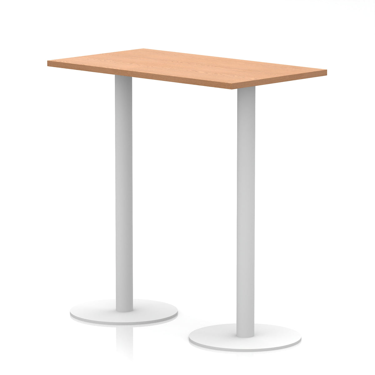 Italia Slimline Rectangular Poseur Table White Leg – Order Office Furniture