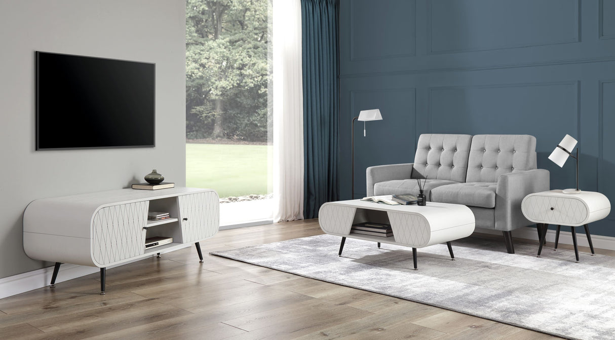 Stunning Grey Mist Lamp / Side Table - 450mm - JF912
