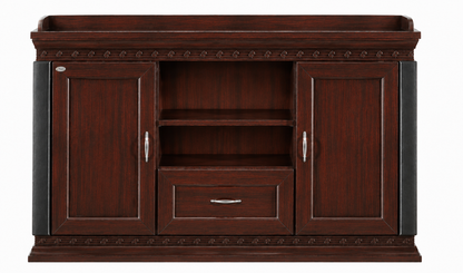 Real Walnut Wood Veneer Traditional Executive Office Storage Cupboard - 1500mm - K8B150