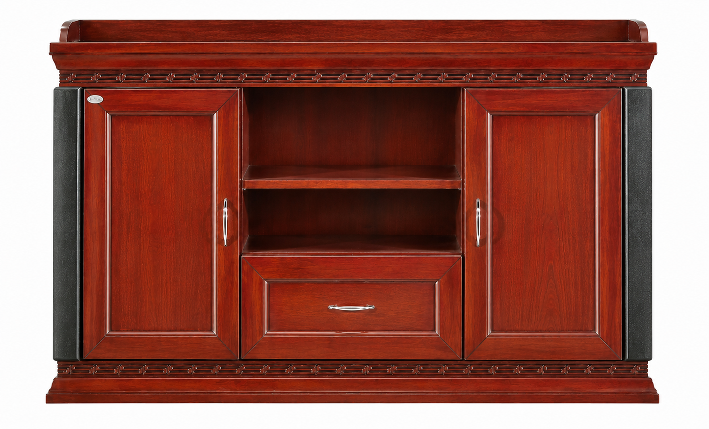 Real Cherry Rosewood Wood Veneer Traditional Executive Office Storage Cupboard - 1500mm - K8B150