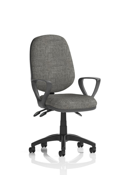 Eclipse Plus III Medium Back Fabric Task Operator Office Chair - Multiple Arm Options - Available in 20 Colour Choices
