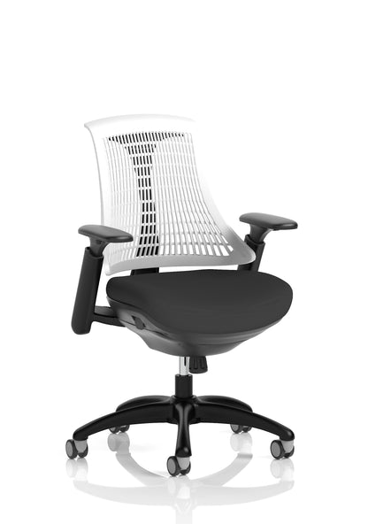 Flex Medium Back Black Frame Task Operator Office Chair with Arms - Multiple Seat Colour Options