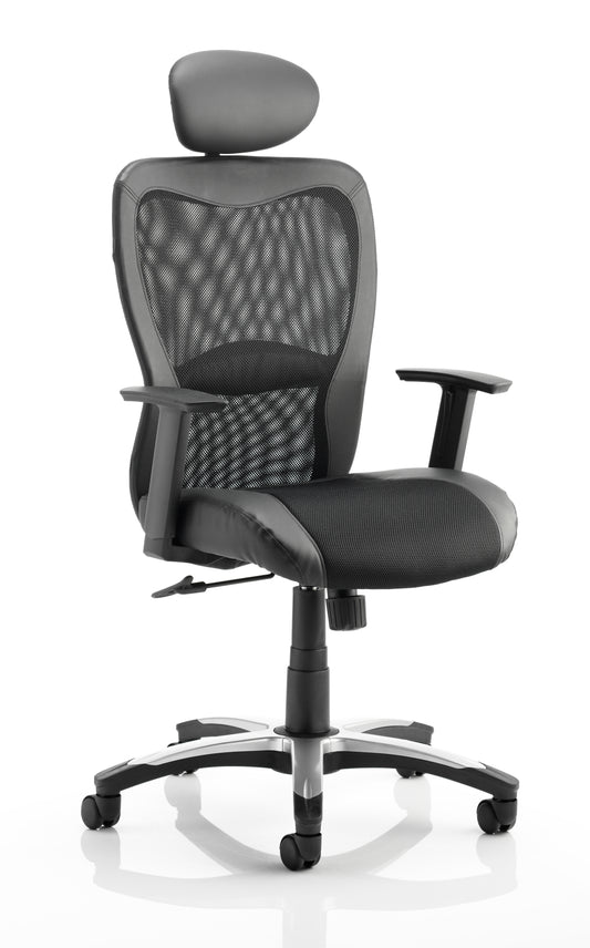 Victor II Mesh Back Operator Office Chair with Height Adjustable Arms - Optional Headrest