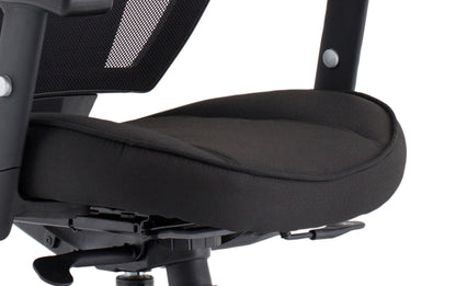 Denver High Mesh Back Black Task Operator Office Chair with Height Adjustable Arms - Optional Headrest
